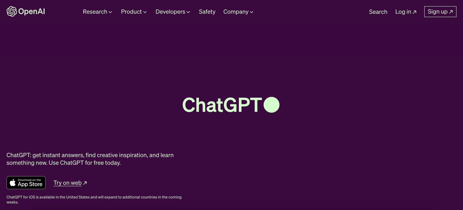 ChatGPT上线美国苹果app store